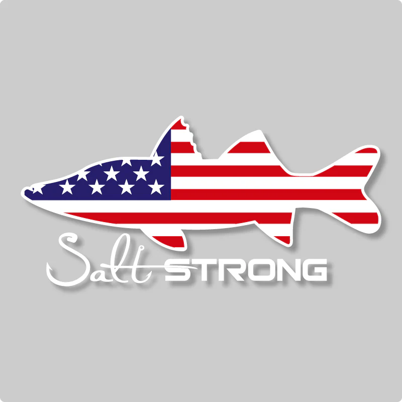 Salt Strong American Flag Fish Decals - Image 2